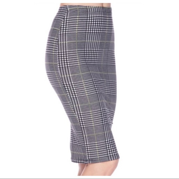 ✨LAST ONES✨Houndstooth plaid chic pencil skirt - Picture 5 of 5